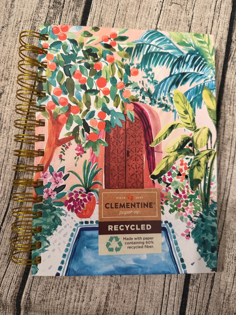 NWT. Hardcover lined spiral notebook/journal/diary in gorgeous design